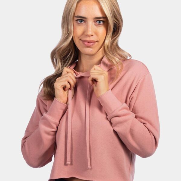 Next Level Apparel Women's Laguna Sueded Raw Edge Crop Hoodie Sweatshirt 9384 Women's Laguna Sueded Raw Edge Crop Hoodie Sweatshirt Thumbnail