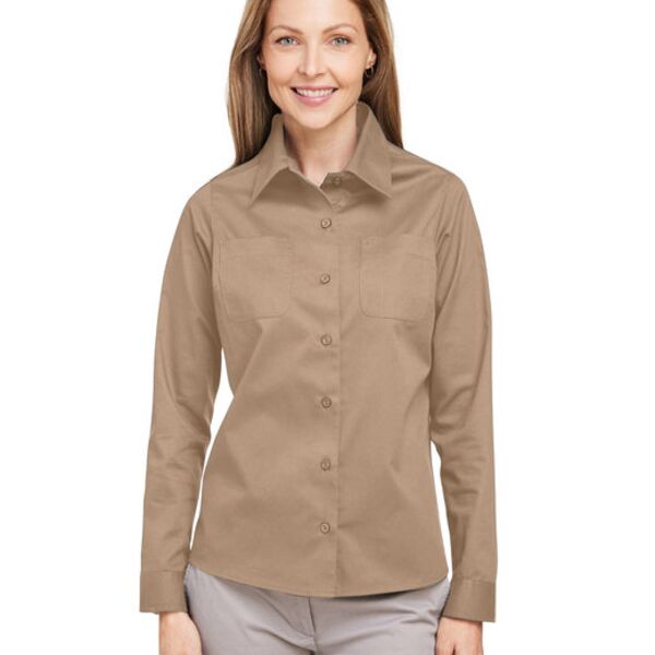 Harriton Ladies' Advantage IL Long-Sleeve Workshirt M585LW Ladies' Advantage IL Long-Sleeve Workshirt Thumbnail