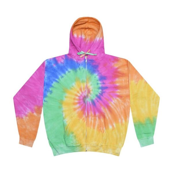 Colortone Unisex Tie-Dyed Full-Zip Hooded Sweatshirt 8888 Unisex Tie-Dyed Full-Zip Hooded Sweatshirt Thumbnail