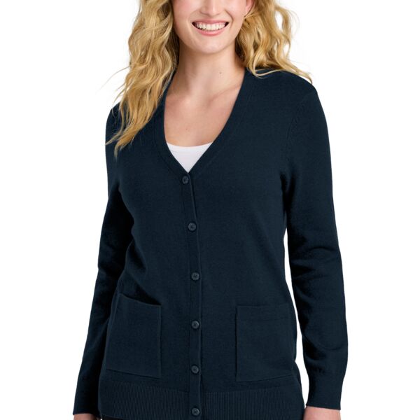 Port Authority Women's Easy Care Button Up Cardigan Sweater LSW4150 Women's Easy Care Button Up Cardigan Sweater Thumbnail