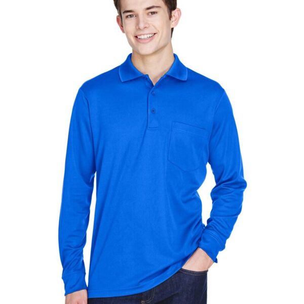Core 365 Men's Pinnacle Performance Long Sleeve Piqué Polo with Pocket 88192P Men's Pinnacle Performance Long Sleeve Piqué Polo with Pocket Thumbnail