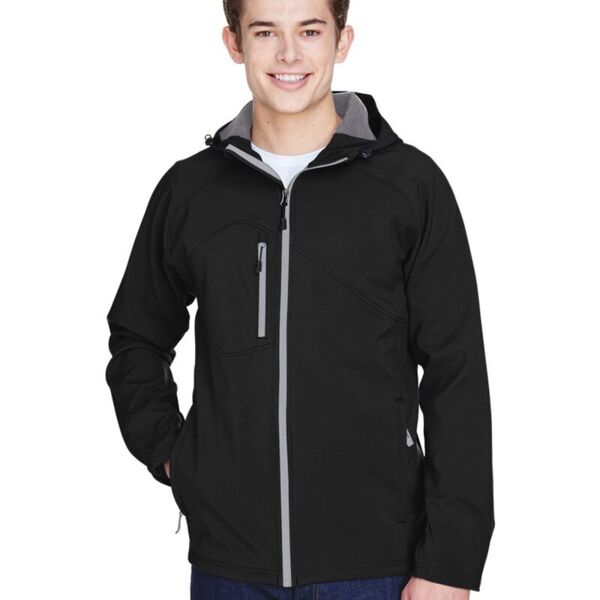 North End Men's Prospect Two-Layer Fleece Bonded Soft Shell Hooded Jacket 88166 Men's Prospect Two-Layer Fleece Bonded Soft Shell Hooded Jacket Thumbnail