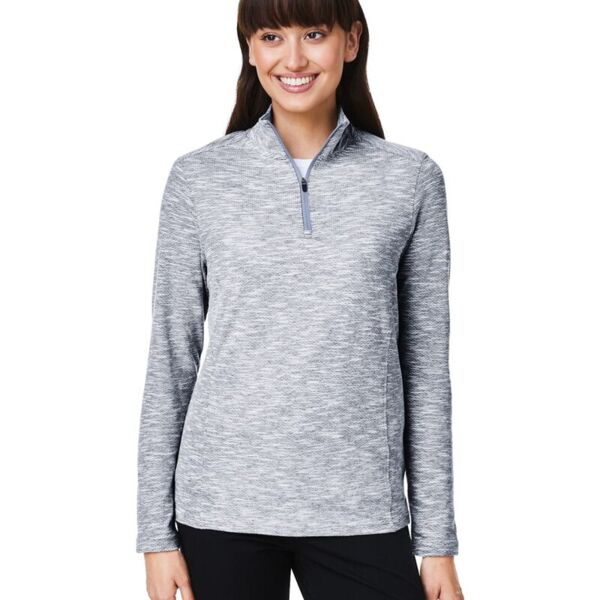 North End Women's Eclipse Jacquard Quarter-Zip Pullover NE415W Women's Eclipse Jacquard Quarter-Zip Pullover Thumbnail