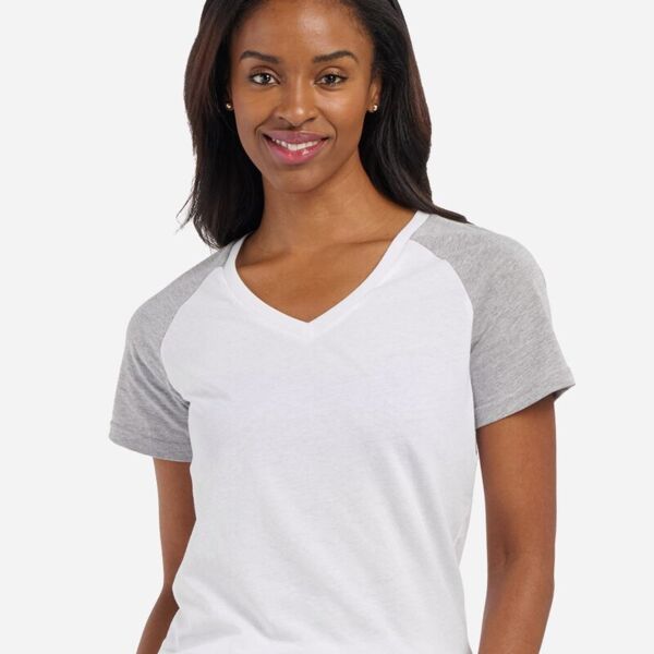 Boxercraft Women's Colorblocked V-Neck T-Shirt BW2204 Women's Colorblocked V-Neck T-Shirt Thumbnail