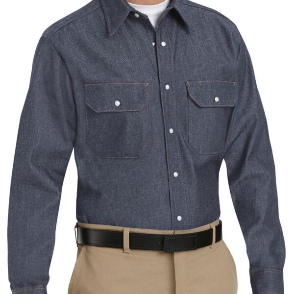 Red Kap Men's Deluxe Denim Long Sleeve Shirt SD78 Men's Deluxe Denim Long Sleeve Shirt Thumbnail