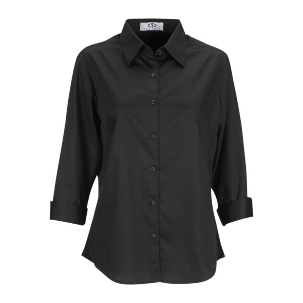 Vantage Women's Easy-Care Solid Textured Shirt 1241 Women's Easy-Care Solid Textured Shirt Thumbnail