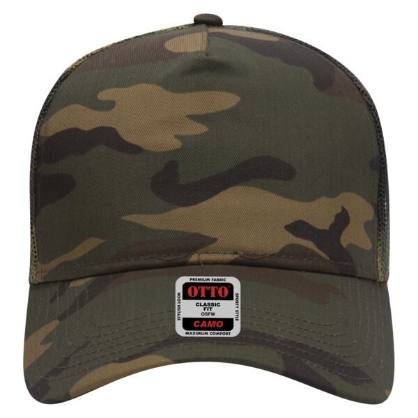 OTTO Cap OTTO CAP Camouflage 5 Panel Mid Profile Mesh Back Trucker Hat 47-049 OTTO CAP Camouflage 5 Panel Mid Profile Mesh Back Trucker Hat Thumbnail