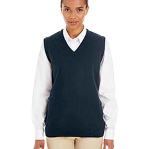 Harriton Ladies' Pilbloc™ V-Neck Sweater Vest M415W Ladies' Pilbloc™ V-Neck Sweater Vest Thumbnail