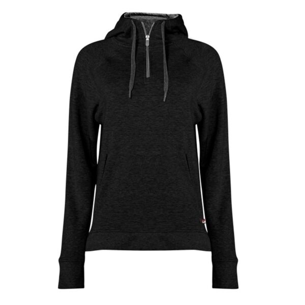 Badger Women's FitFlex French Terry Quarter-Zip Hooded Pullover 1051 Women's FitFlex French Terry Quarter-Zip Hooded Pullover Thumbnail