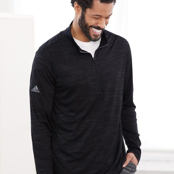 Adidas Men's Lightweight Mélange Quarter-Zip Pullover A475 Men's Lightweight Mélange Quarter-Zip Pullover Thumbnail