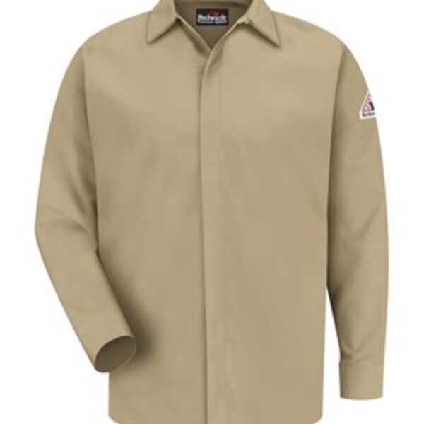 Bulwark Men's Concealed-Gripper Pocketless Work Shirt SLS2 Men's Concealed-Gripper Pocketless Work Shirt Thumbnail