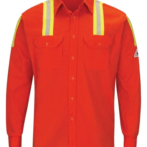 Bulwark Men's Enhanced Visibility Long Sleeve Uniform Shirt SLATOR Men's Enhanced Visibility Long Sleeve Uniform Shirt Thumbnail