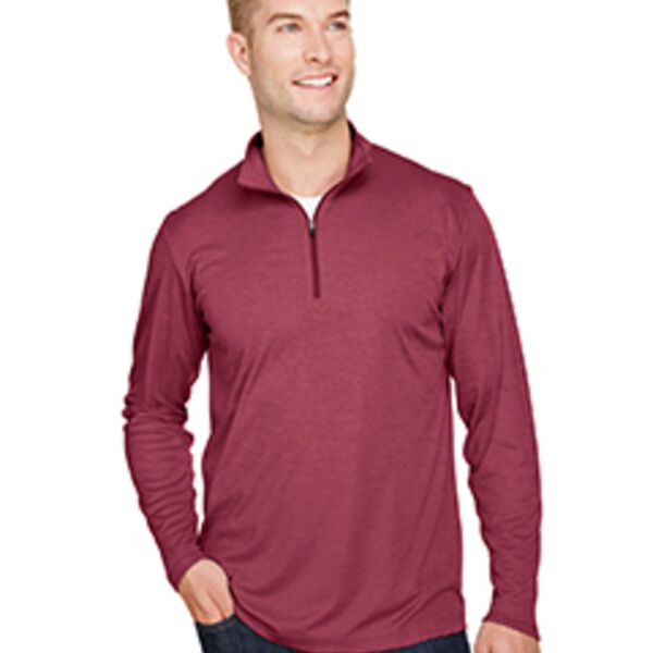 Team 365 Men's Zone Sonic Heather Performance Quarter-Zip TT31H Men's Zone Sonic Heather Performance Quarter-Zip Thumbnail