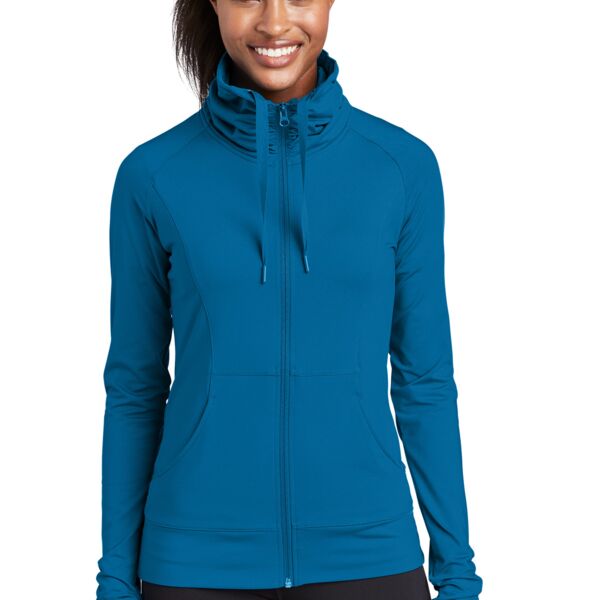Sport Tek Ladies Sport Wick ® Stretch Full Zip Jacket LST852 Ladies Sport Wick ® Stretch Full Zip Jacket Thumbnail