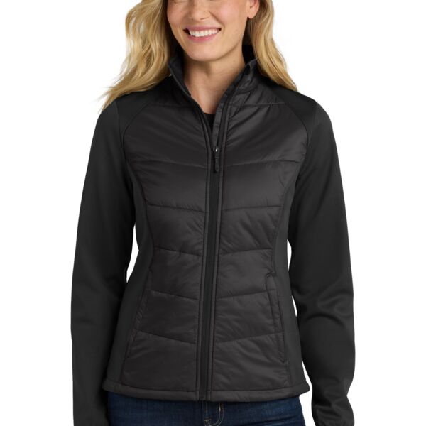 Port Authority Ladies Hybrid Soft Shell Jacket L787 Ladies Hybrid Soft Shell Jacket Thumbnail