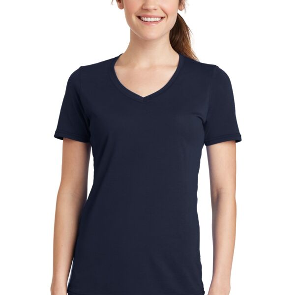 Port & Company Ladies Performance Blend V Neck Tee LPC381V Ladies Performance Blend V Neck Tee Thumbnail