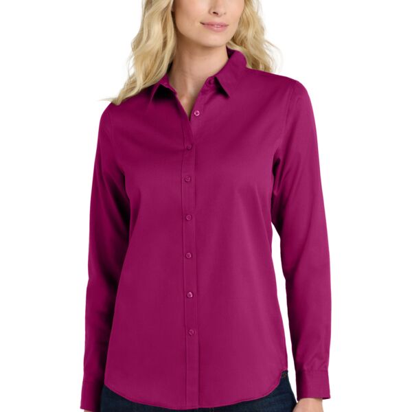 Port Authority Ladies Long Sleeve SuperPro React  Twill Shirt LW808 Ladies Long Sleeve SuperPro React  Twill Shirt Thumbnail