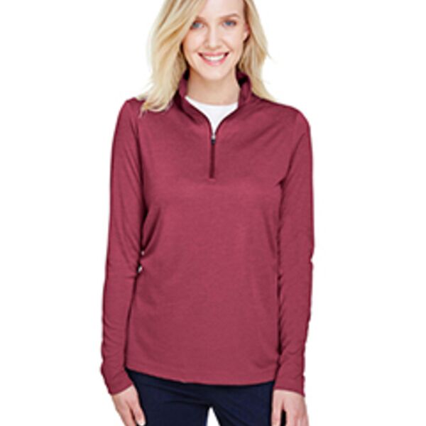 Team 365 Ladies' Zone Sonic Heather Performance Quarter-Zip TT31HW Ladies' Zone Sonic Heather Performance Quarter-Zip Thumbnail