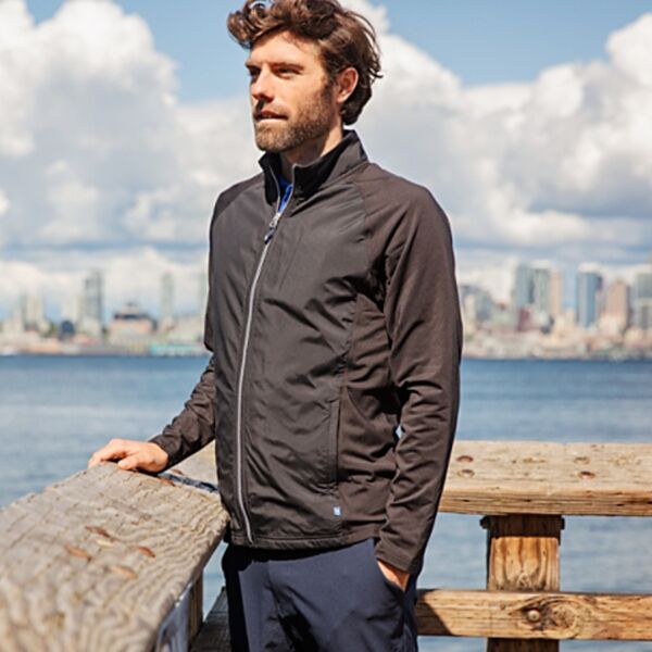 Cutter & Buck Cutter & Buck Adapt Eco Knit Hybrid Recycled Mens Full Zip Jacket MCC00032 Cutter & Buck Adapt Eco Knit Hybrid Recycled Mens Full Zip Jacket Thumbnail