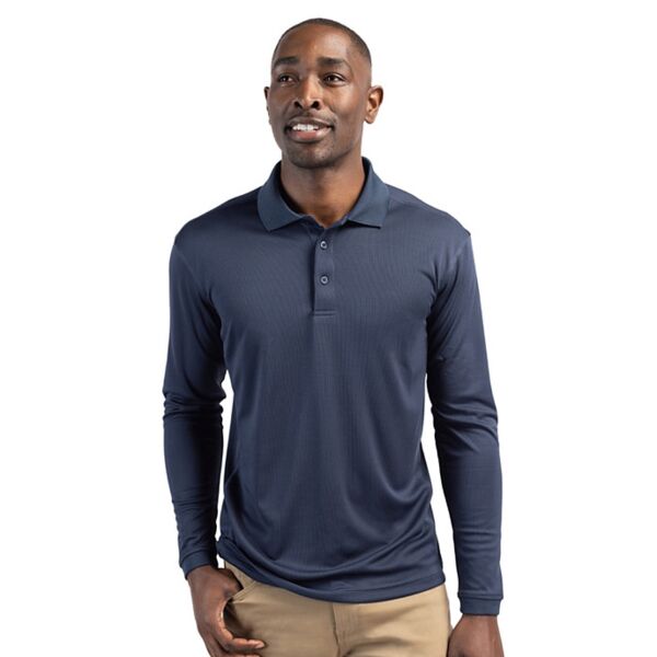 Clique Clique Ice Pique Mens Long Sleeve Tech Polo MQK00079 Clique Ice Pique Mens Long Sleeve Tech Polo Thumbnail