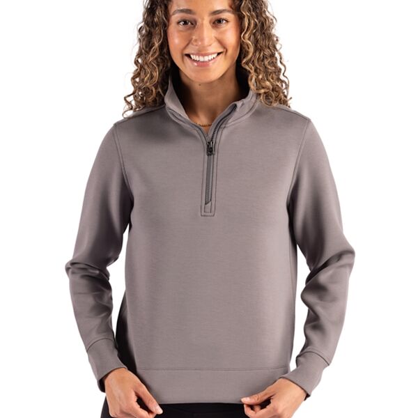 Cutter & Buck Cutter & Buck Roam Epic Versatility Recycled Womens Quarter Zip Pullover LCK00209 Cutter & Buck Roam Epic Versatility Recycled Womens Quarter Zip Pullover Thumbnail