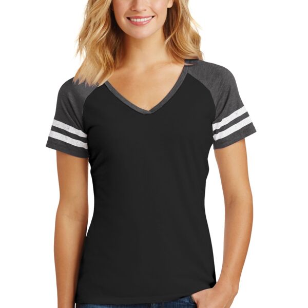 District ® Women's Game V Neck Tee DM476 ® Women's Game V Neck Tee Thumbnail